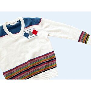 Vintage JANTZEN 60s / 70s V Neck Golf Tennis Preppy Sweater Size S